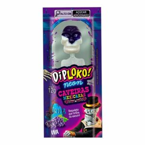 Pirulito danilla dip loko neon caveira mexicana