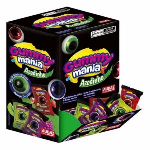 Bala de gelatina uniao audaz gummy mania azedinho 12g
