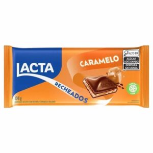 Chocolate lacta 104g ao leite c/ caramelo