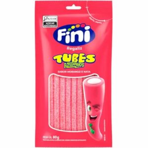 Gelatina fini 80g tubes morango acido