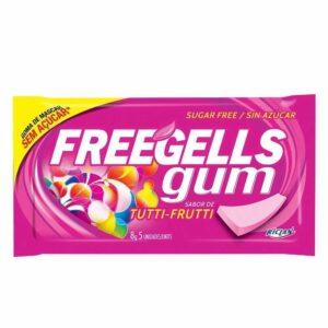 Chiclete riclan freegells gum tutti-frutti