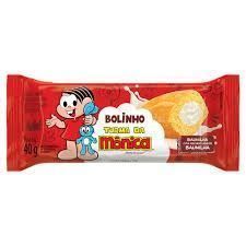 Bolinho casa suiça 40g turma da monica baunilha c/ recheio de baunilha