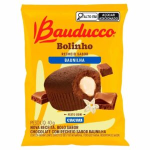 Bolinho bauducco 40g baunilha c/ recheio de chocolate
