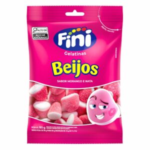 Gelatina fini 80g beijo morango