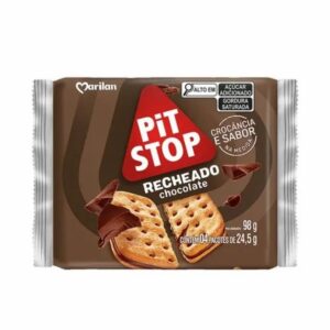 Biscoito recheado marilan pit stop 98g chocolate