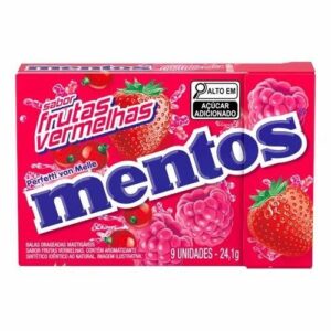 Drops mastigavel perfetti mentos caixinha frutas vermelhas