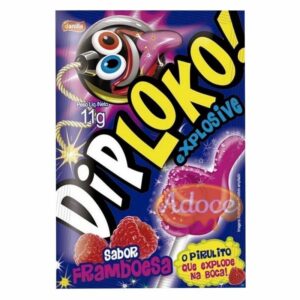 Pirulito danilla dip loko explosive framboesa