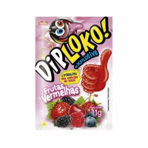 Pirulito danilla dip loko explosive frutas vermelhas