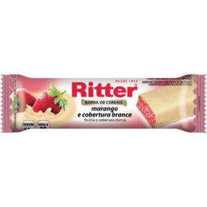 Barra de cereal ritter morango c/ chocolate branco