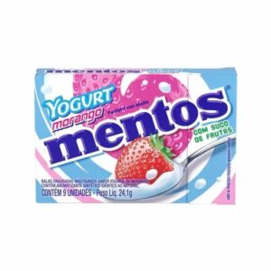 Drops mastigavel perfetti mentos caixinha yogurt de morango