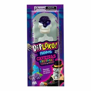 Pirulito danilla dip loko neon caveira mexicana