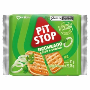 Biscoito recheado marilan pit stop 91g salsa e cebola