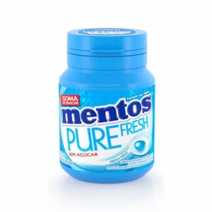 Chiclete perfetti mentos pure fresh 56g garrafa fresh mint