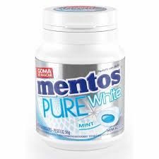 Chiclete perfetti mentos pure fresh 56g garrafa white