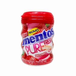 Chiclete perfetti mentos pure fresh 56g garrafa morango