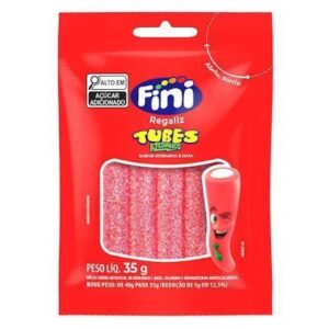 GELATINA FINI 35G TUBES MORANGO ACIDO