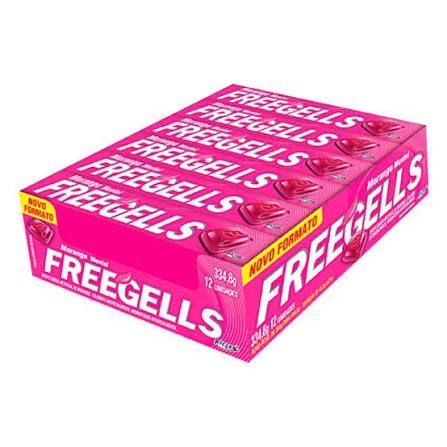 DROPS RICLAN FREEGELLS MORANGO DISPLAY C/12