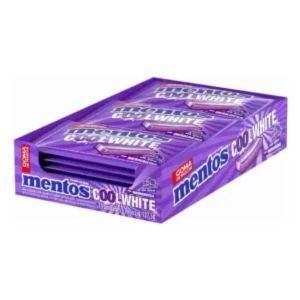 CHICLETE PERFETTI MENTOS 5S COOL WHITE BLUEBERRY DISPLAY C/15