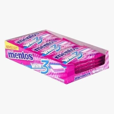 CHICLETE PERFETTI MENTOS 5S COOL WHITE TUTTI-FRUTTI DISPLAY C/15