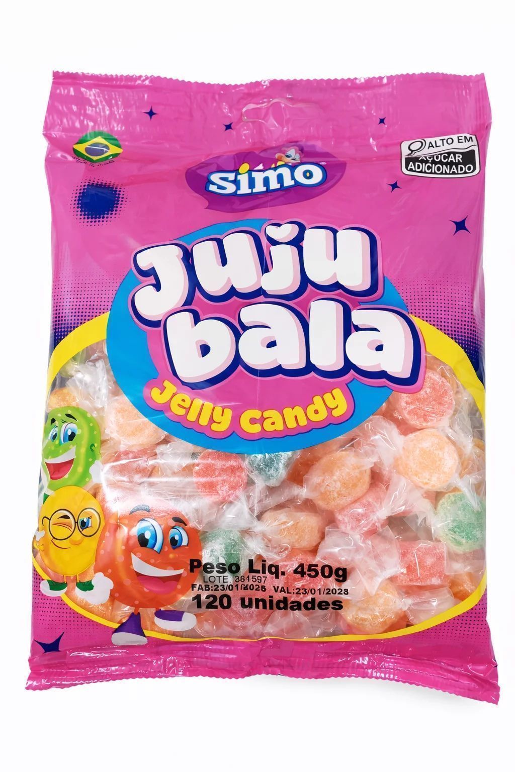 BALA DE GOMA SIMONETTO 450G JUJUBALA