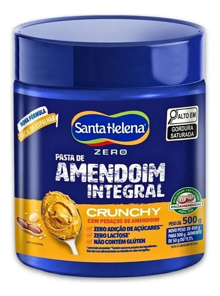 Pasta de amendoim paçoquita 500g integral crunchy