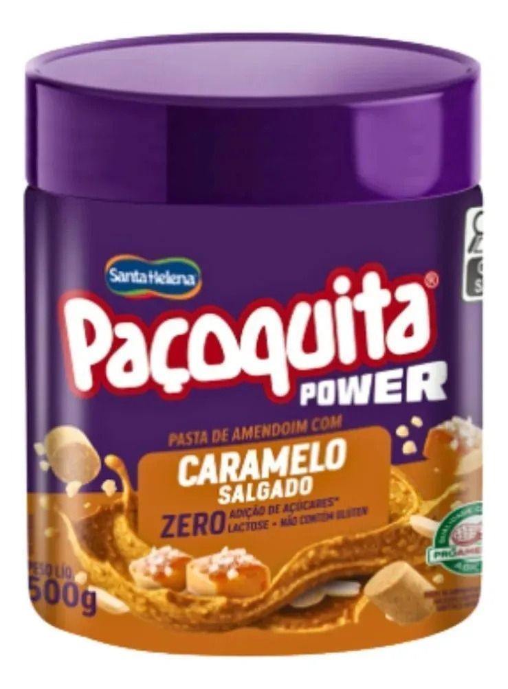 Pasta de amendoim paçoquita 500g caramelo salgado